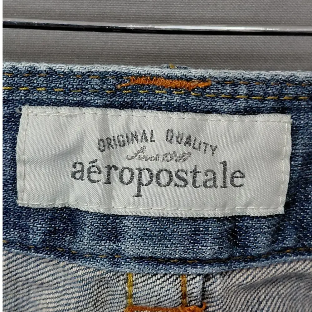 Aeropostale Original Quality Blue Denim Straight Leg Jeans Women Size 5/6